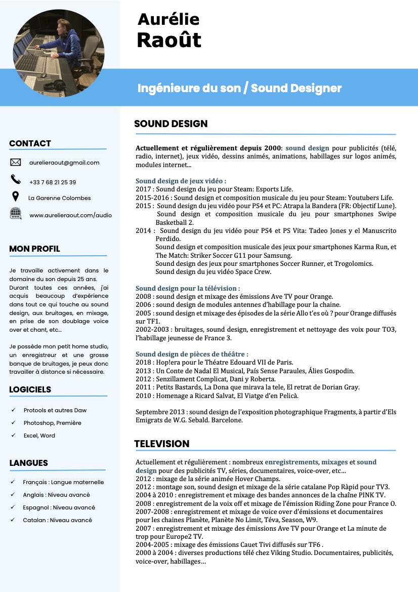 CV page 1